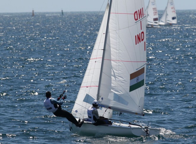 Pushparajan Muttu and Narendra Singh Rajput 470s  - ISAF Sailing World Championships Perth 2011 © Kaoru Soehata